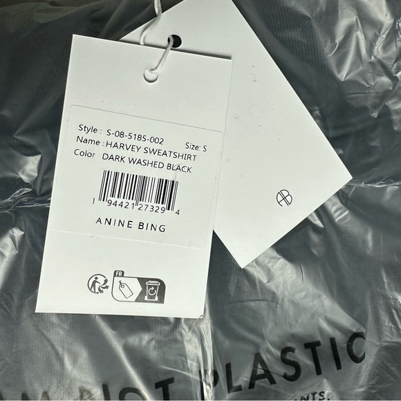 Anine Bing Harvey Sweatshirt with Hoodie (VARIOUS SIZES AVAILABLE) - Picture 7 of 7